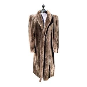 Vintage CHARLES CALFUN Authentic Nutria Brazilian Full Length Fur Coat